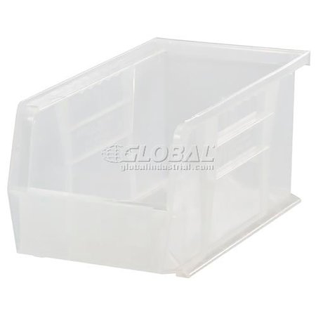 QUANTUM STORAGE SYSTEMS Ultra Stack and Hang Bin 5-1/2 in x 14-3/4 in x 5 in, Clear QUS234CL